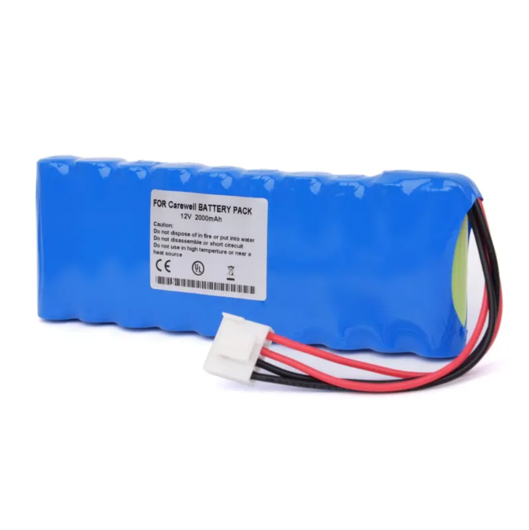 ECG-1101 GALAXY ELECTRONICS BATTERY for Carewell ECG-1101B, ECG-1101G, Replaces 88889089 NI-MH 12V 2000mAh ECG Monitor Battery