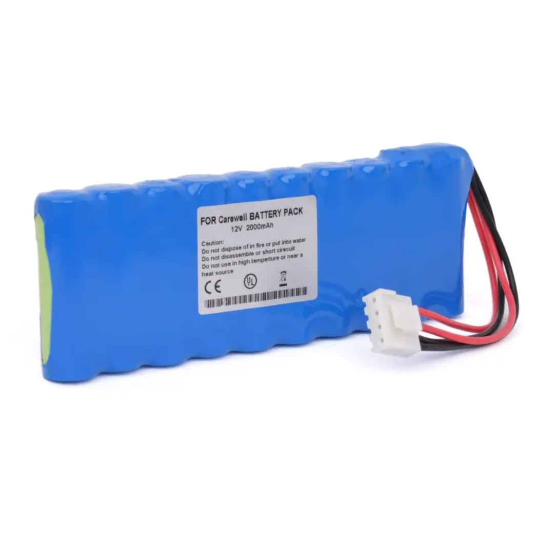 ECG-1101 GALAXY ELECTRONICS BATTERY for Carewell ECG-1101B, ECG-1101G, Replaces 88889089 NI-MH 12V 2000mAh ECG Monitor Battery