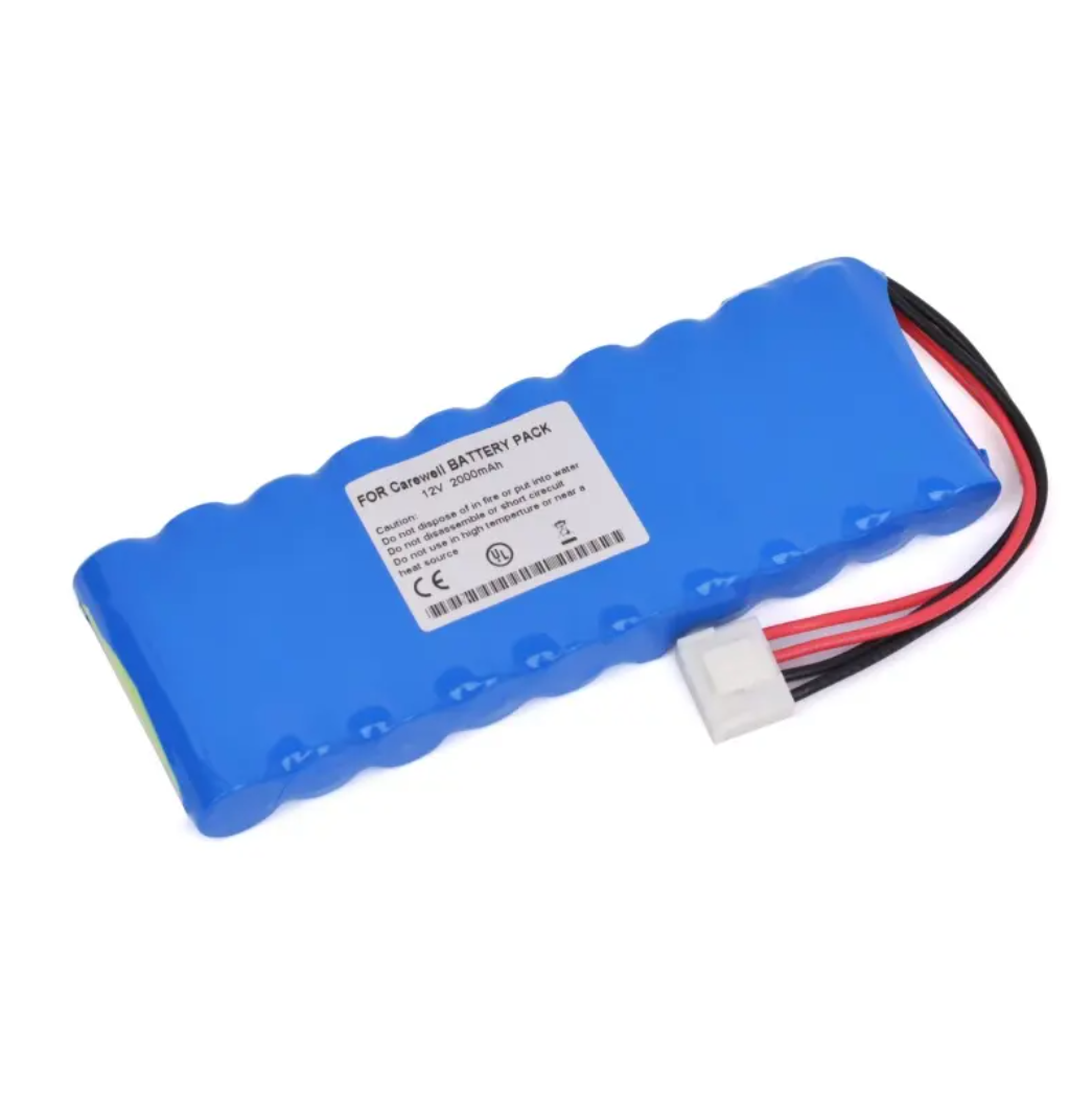 ECG-1101 GALAXY ELECTRONICS BATTERY for Carewell ECG-1101B, ECG-1101G, Replaces 88889089 NI-MH 12V 2000mAh ECG Monitor Battery